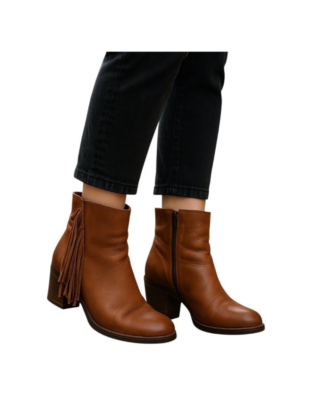 Steve Madden Woodstock Ankle Boots Beige size 7.5 Western Country Festival Boho